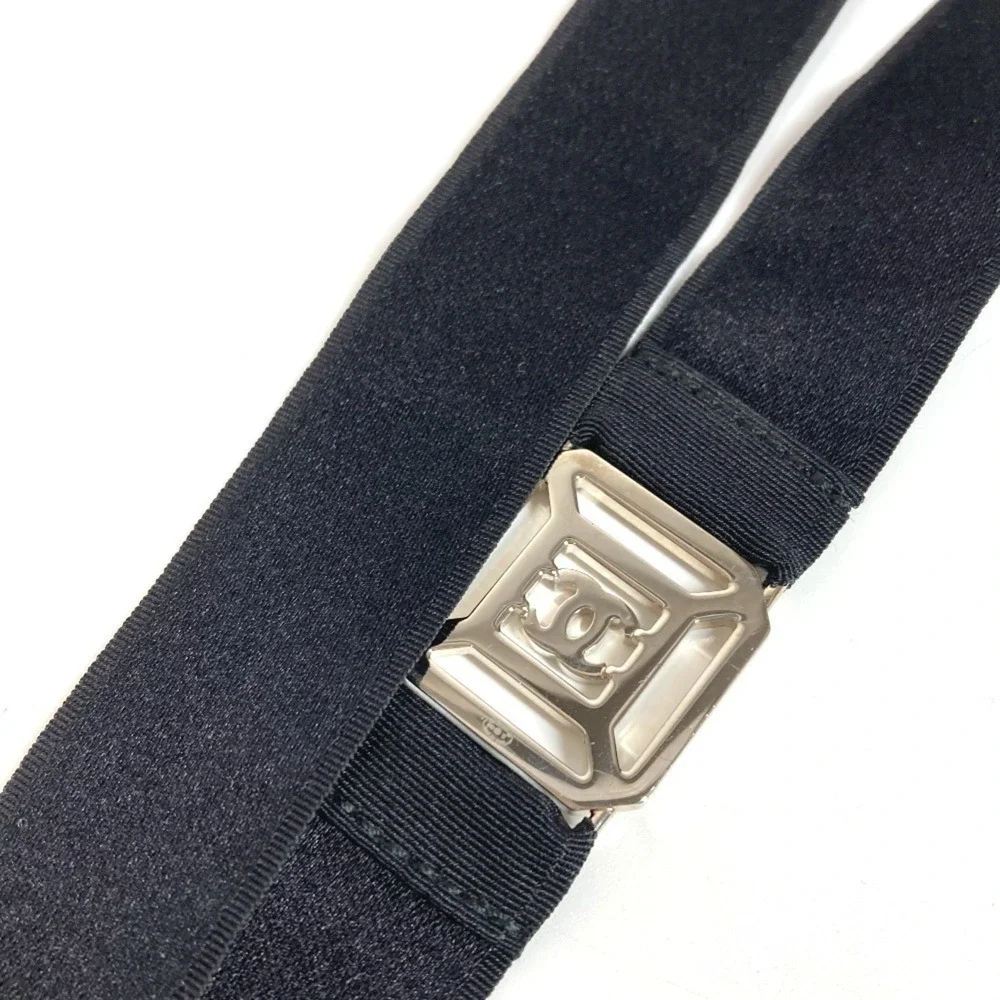 CHANEL Black Logo Necklace